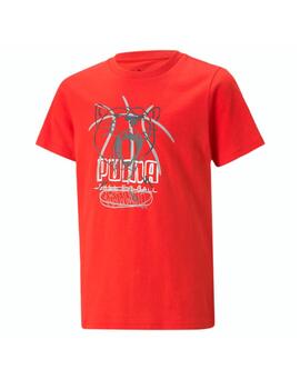 Camiseta Puma Basketball Niño Rojo
