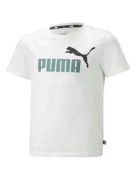 Camiseta Puma ESS 2 Col Logo Niño Blanca