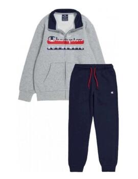 Chandal Champion Full Zip Niño Gris/Marino