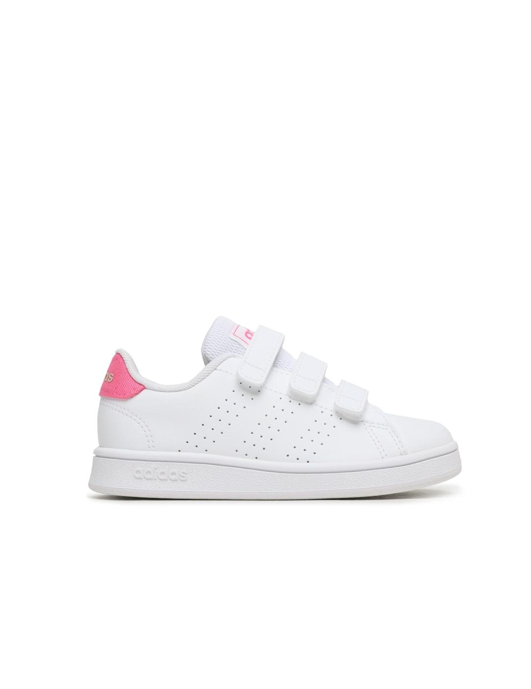 Adidas advantage blanco outlet rosa