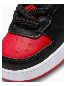 Zapatilla Nike TDV Court Borough Mid2 Negro/Rojo