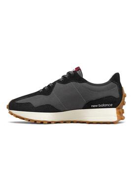 Zapatilla New Balance W 327KC Lea Negro/Blanco