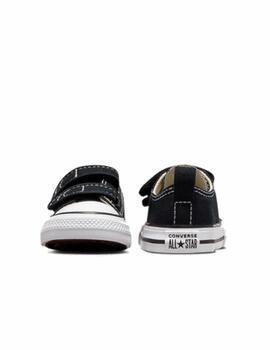 Zapatilla Converse AS 2V Baja Lona Bebé Negro