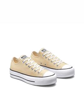 Zapatilla Converse Platform Baja Lona Beige