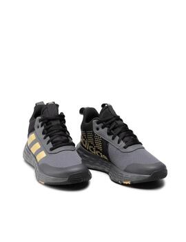 Zapatilla Adidas Ownthegame 2.0 K Gris/Oro/Negro