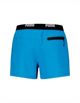 Bañador Puma Swim M Logo Short Length Azul/Negro