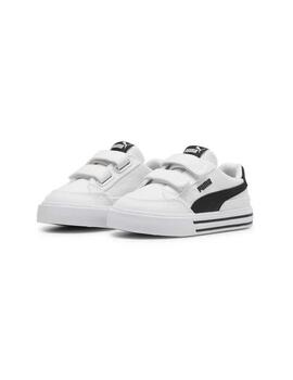 Zapatilla Puma Court Classic Lona TD Blanco/Negro