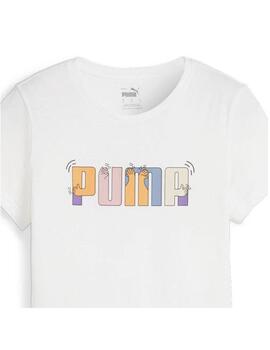 Camiseta Puma W ESS  Graphic Blanco