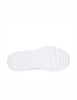 Zapatilla Skechers K Uno Lite Metallic Mode WHT