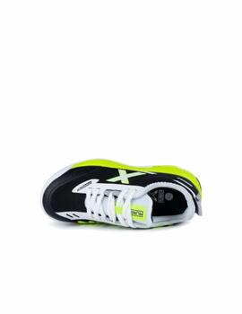 Zapatilla Munich Hooper Kids 03 Negro/Pistacho