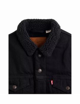 Cazadora Levis M Type Sherpa Negro