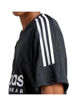 Camiseta Adidas M Tiro Q1 Negro/Blanco