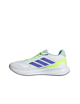 Zapatilla Adidas Runfalcon 5 J Blanca/Fosforita