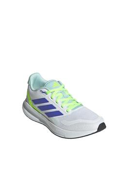 Zapatilla Adidas J RunFalcon 5 Blanco/Azul/Fluor