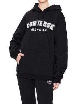 Sudadera Converse U Go-To Wordmark Negro/Blanco