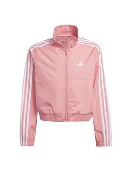 Cortavientos Adidas YG TR-ES 3S Rosa/Blanco