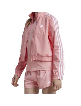 Cortavientos Adidas YG TR-ES 3S Rosa/Blanco