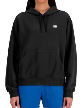 Sudadera New Balance Mujer Sport Ess Fleece Hoodie Negro