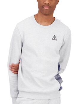 Sudadera Lecoq Heritage Crew Sweat Nº1 Gris para hombre