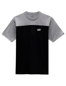 Camiseta Vans M Script Crew Block Negra/Gris