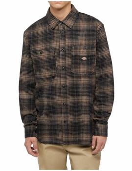 Sobrecamisa Dickies M Evansville LS Marrón/Negro