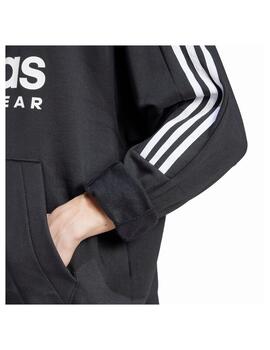 Sudadera Adidas M Tiro FL Hoodie Negro/Blanco