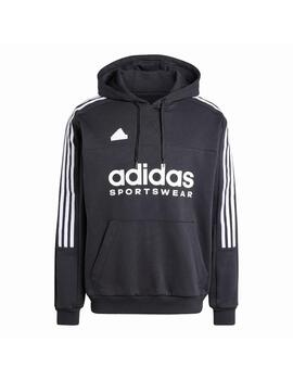 Sudadera Adidas M Tiro FL Hoodie Negro/Blanco