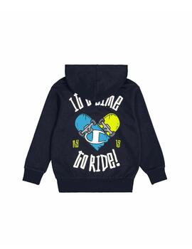 Sudadera Champion B Hooded Azul para niño