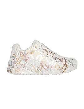 Zapatilla Skechers K Uno Lite Metallic Love NTMT