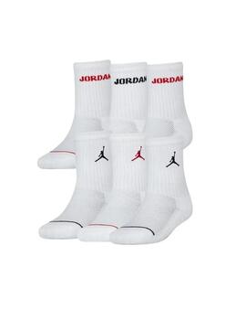 Calcetín Jordan Cushion Crew 6PK Blanco