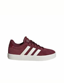 Zapatilla Adidas K VL Court 3.0 Granate/Blanco