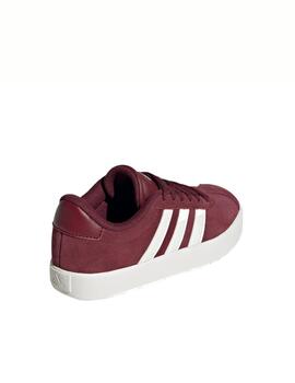 Zapatilla Adidas K VL Court 3.0 Granate/Blanco