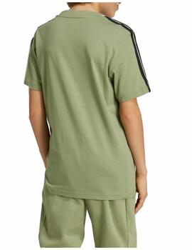 Camiseta Adidas U 3S Verde/Negro