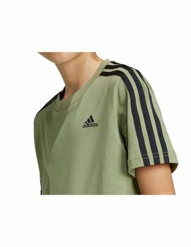 Camiseta Adidas U 3S Verde/Negro