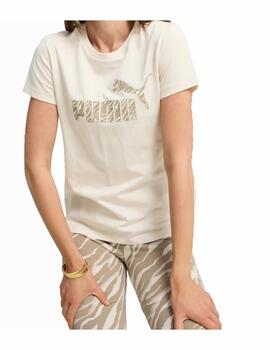 Camiseta Puma W ESS  Animal Beige