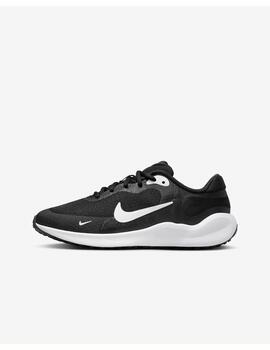 Zapatilla Nike GS  Revolution 7 Negro/Fluor