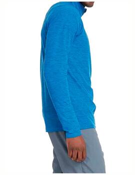 Camiseta NB M Space Dye 1/4 Zip L/S Royal