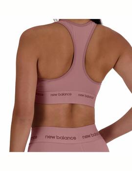 Top NB W Sleek Medium Support Sports Bra Rosa