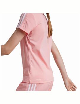 Camiseta Adidas YG TR-ES 3S Rosa/Blanco