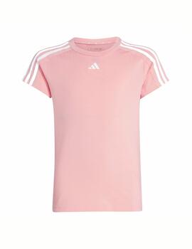 Camiseta Adidas YG TR-ES 3S Rosa/Blanco