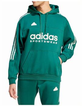 Sudadera Adidas M Tiro Fleece Hoodie Verde/Plata