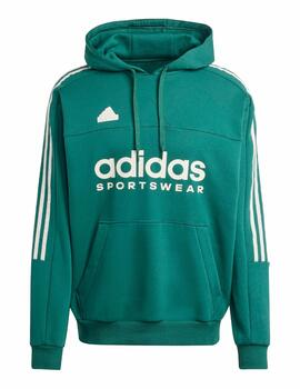 Sudadera Adidas M Tiro Fleece Hoodie Verde/Plata