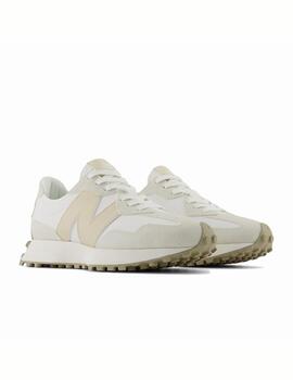 Zapatilla New Balance W 327KG Lea Blanco/Beige