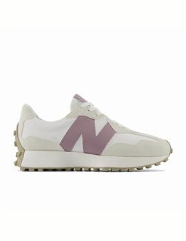 Zapatilla New Balance W 327KH Lea Blanco/Lila