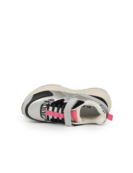 Zapatilla Munich Mini Track VCO 99 Plata/Rosa