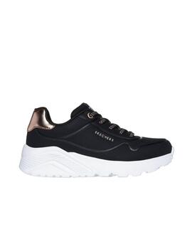 Zapatilla Skechers K Uno Lite Metallic Mode BLK