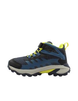 Bota Trekking Merrell K Moab Speed 2 Mid WP Azul para niñoA