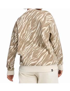 Sudadera Puma W ESS+ Animal AOP Beige