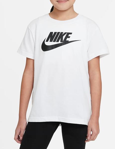 compensar Faceta Ordenanza del gobierno Camiseta Niña Nike Basic Futura Blanco