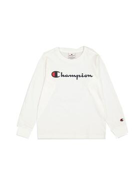 Camiseta Champion K Long Sleeve Blanco para niño